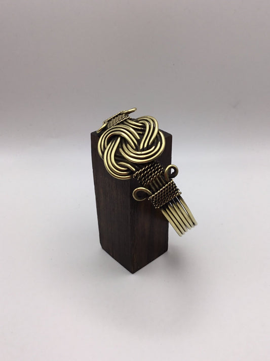 Buddha Knot Brass Armlet - Violet Elizabeth - Jewellery