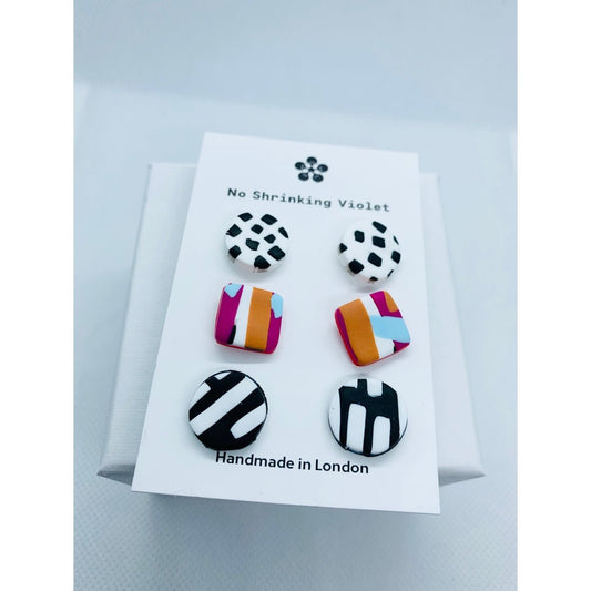 Cruella Stud Trio - Violet Elizabeth - Jewellery