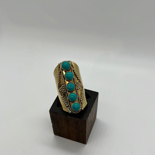 Emperor Brass Ring: Various Stones - Violet Elizabeth - Jewellery