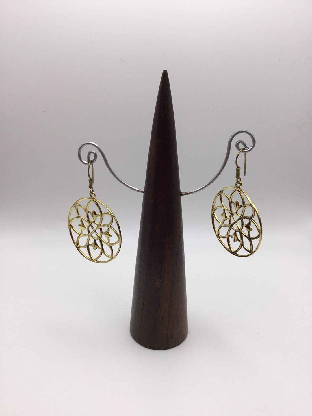 Flower Of Life Brass Earrings