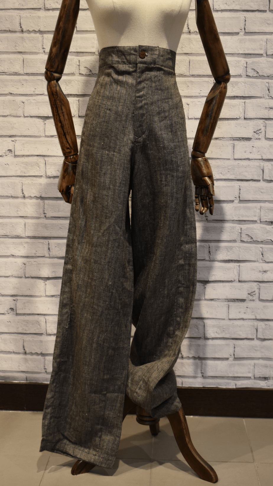Herringbone Safari Trousers - Violet Elizabeth - Clothing
