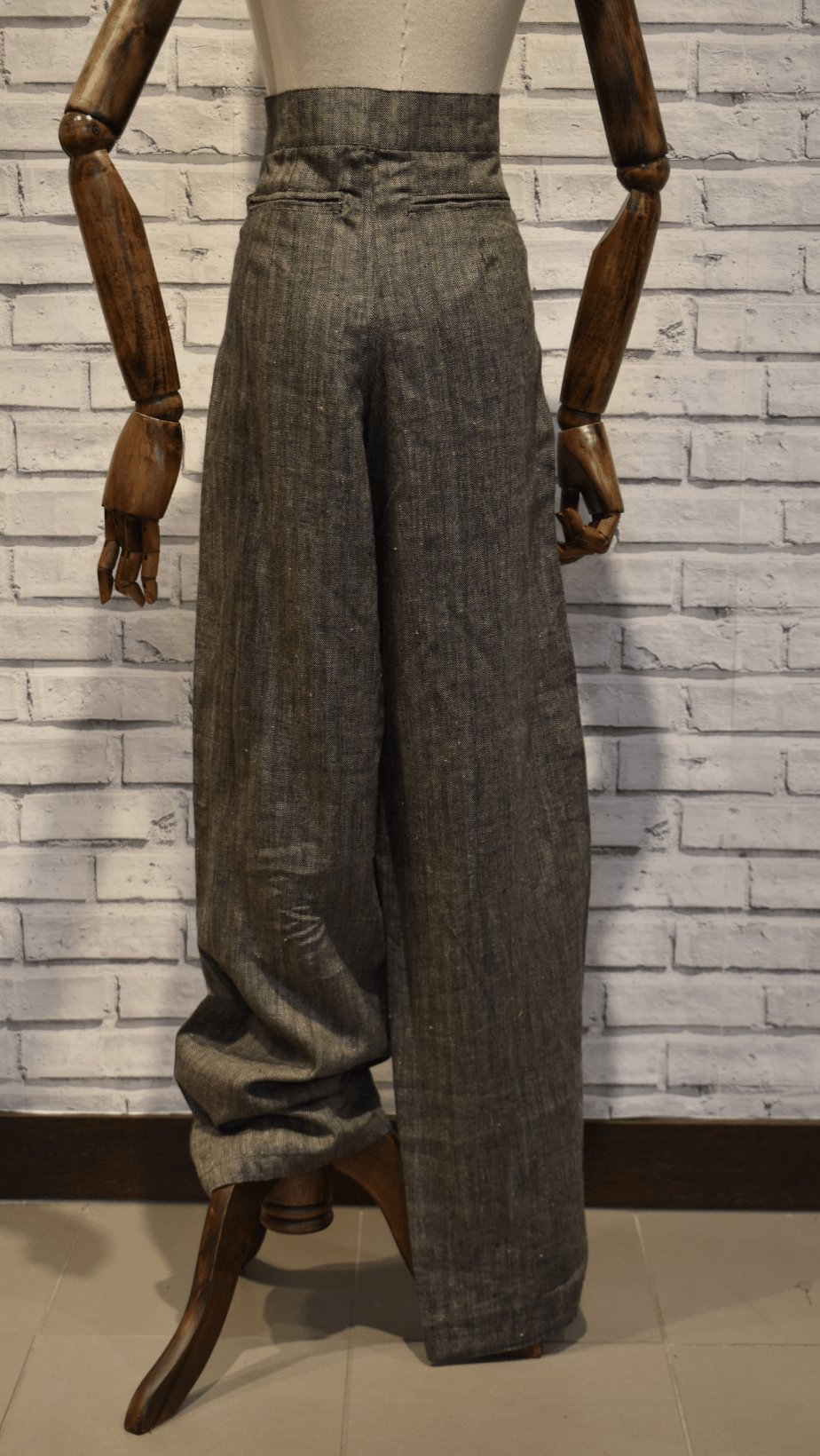 Herringbone Safari Trousers - Violet Elizabeth - Clothing
