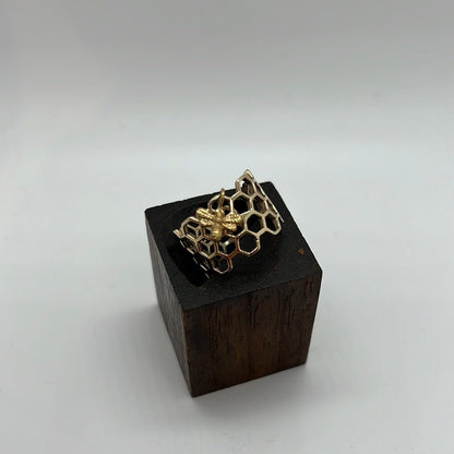 Honeycomb ring both Brass and Silver - Violet Elizabeth - Jewellery