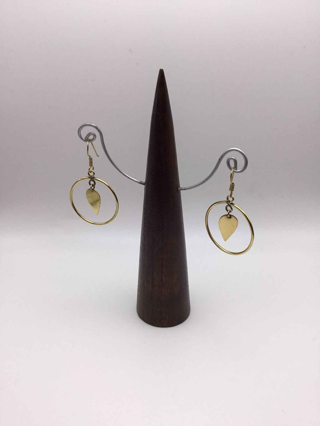 Hoop And Teardrop Earrings: Brass And Silver Plated Brass