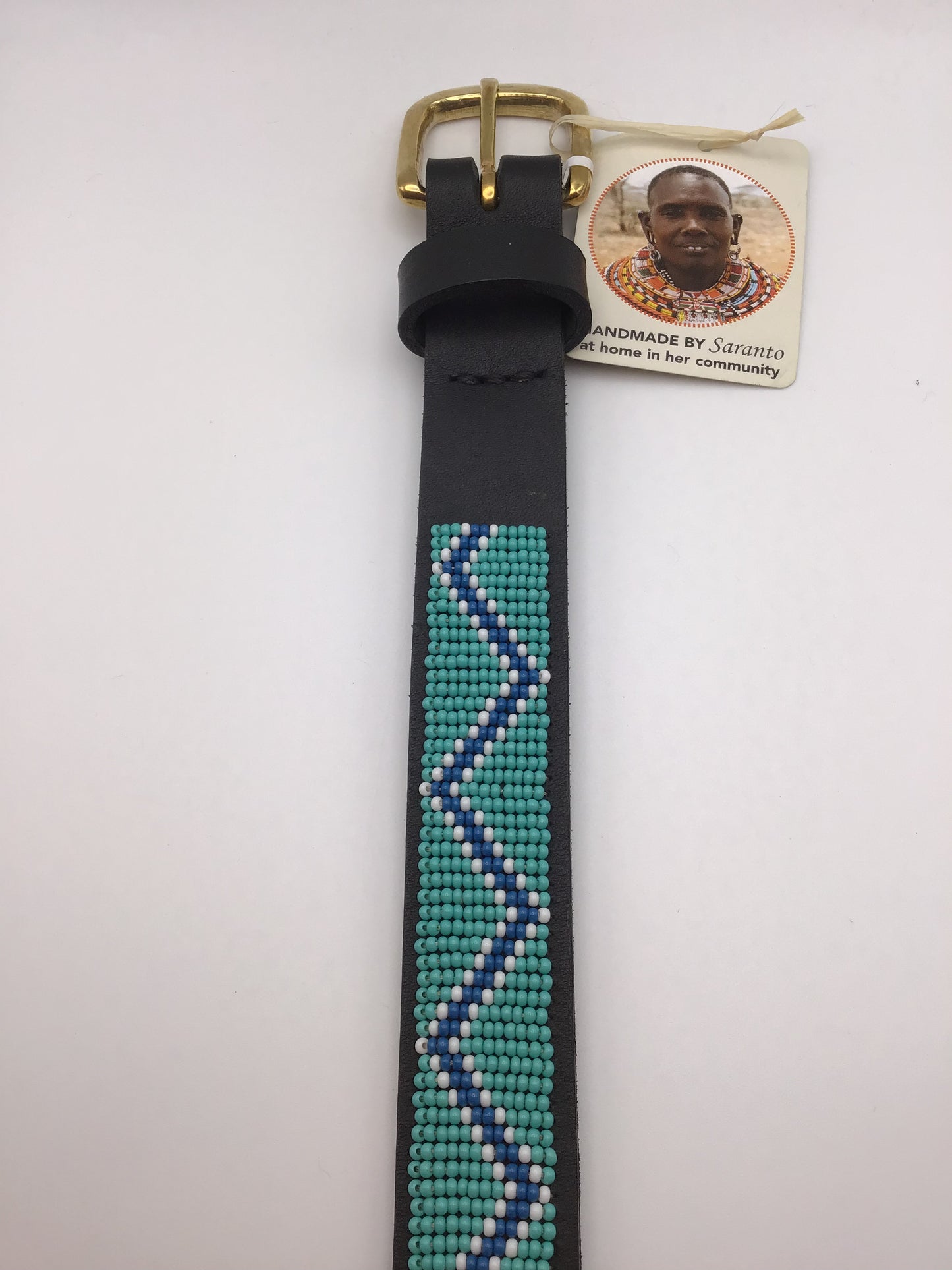 Kenyan Hand Beaded Belt - Medium Width - Violet Elizabeth