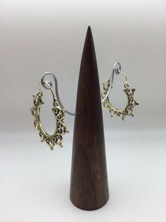 Heart Motif Brass earrings - Violet Elizabeth