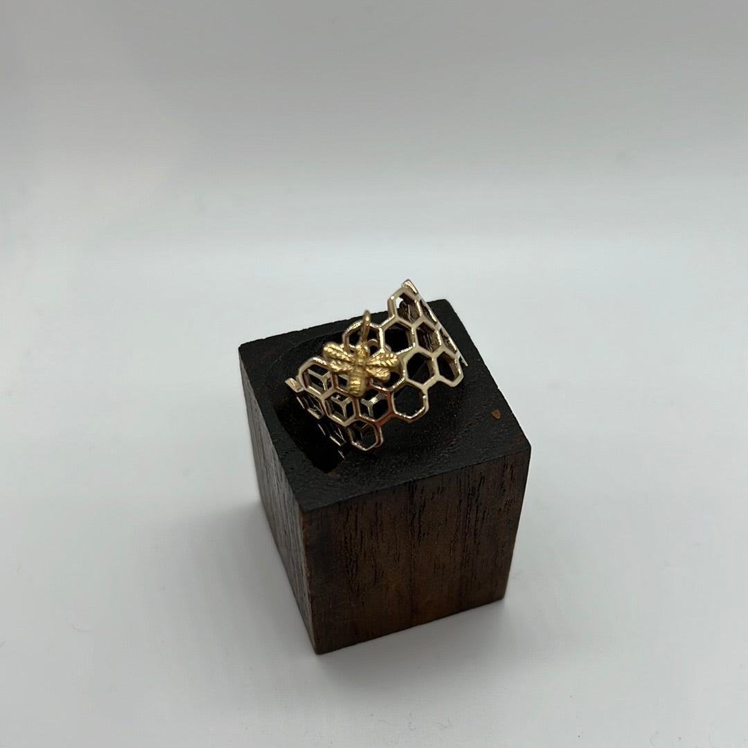 Honeycomb ring both Brass and Silver - Violet Elizabeth