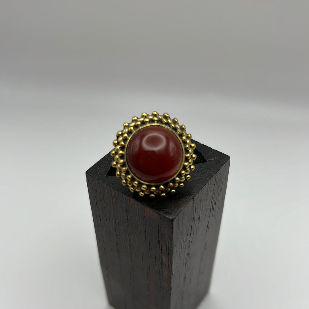 Perfect pollen brass ring: Various gemstones - Violet Elizabeth