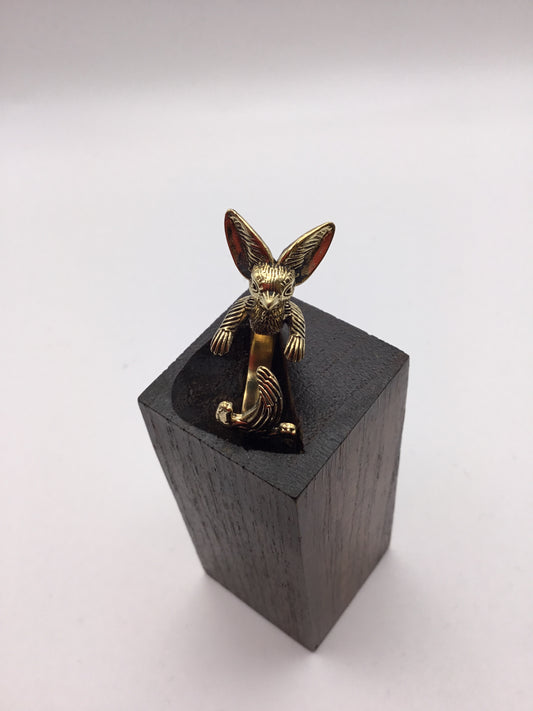 Foxy Ring: Brass and Silver Plated Brass - Violet Elizabeth