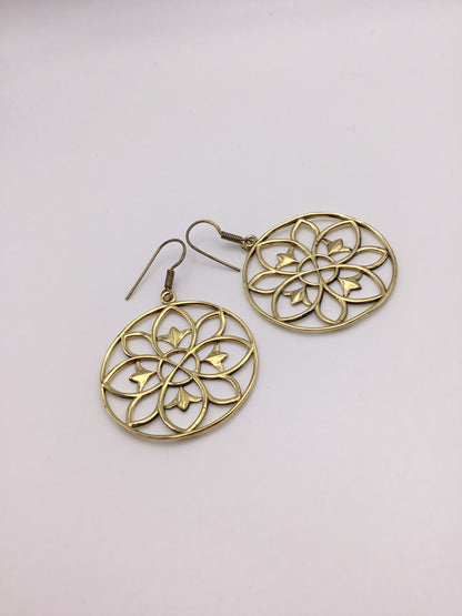 Flower of Life Brass earrings - Violet Elizabeth
