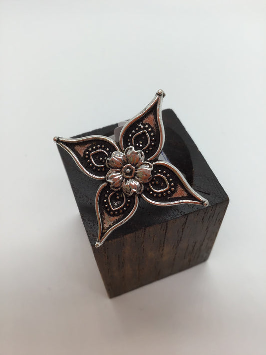 Passion Flower in both Brass and Silver - Violet Elizabeth