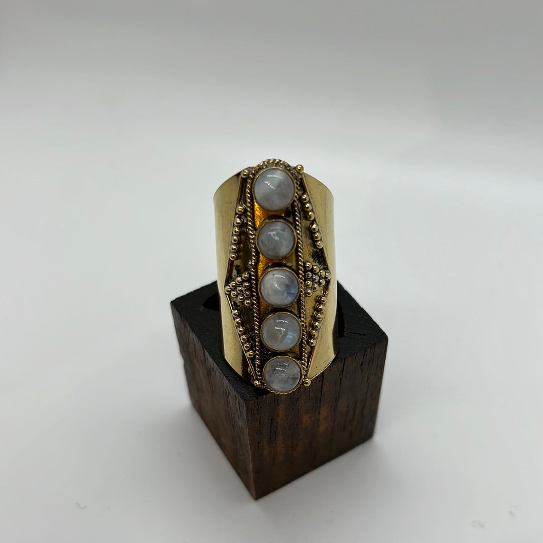 Emperor Brass Ring: Various Stones - Violet Elizabeth