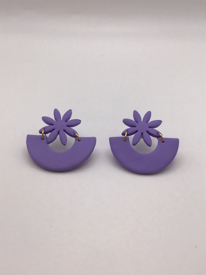 Flora Lilac Flower Earrings - Violet Elizabeth