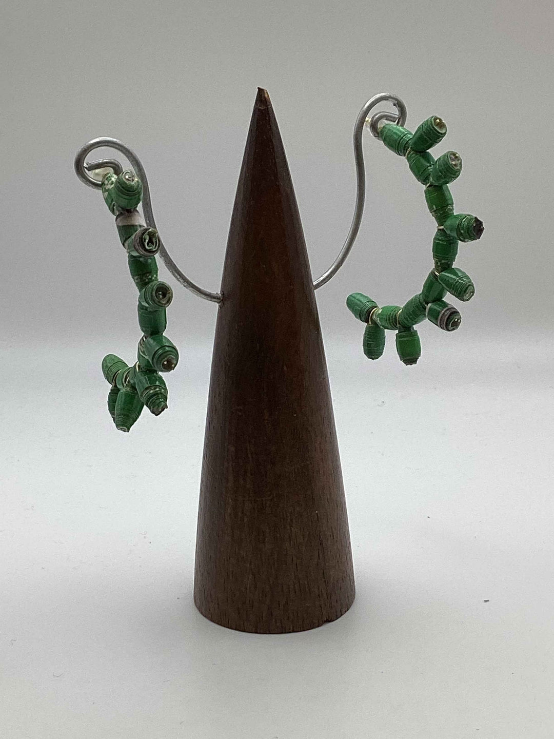 Large Green Starburst Earrings