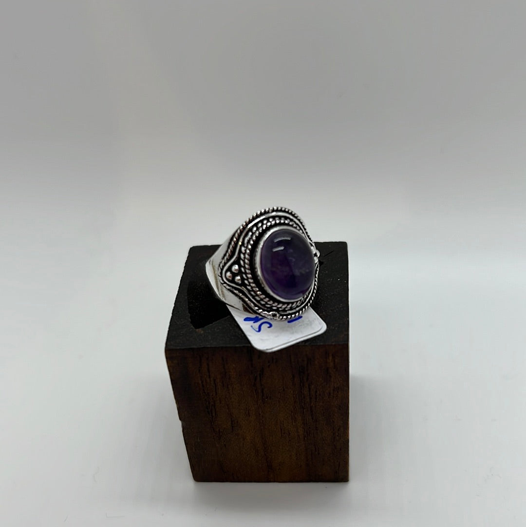 Druids Gems Brass Ring: Various Stones - Violet Elizabeth