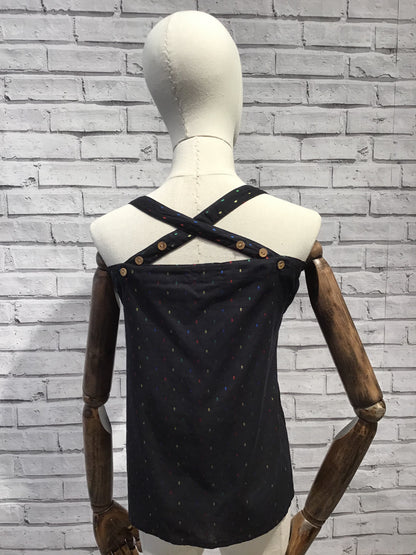 Crossover Summer Top - Black - Violet Elizabeth
