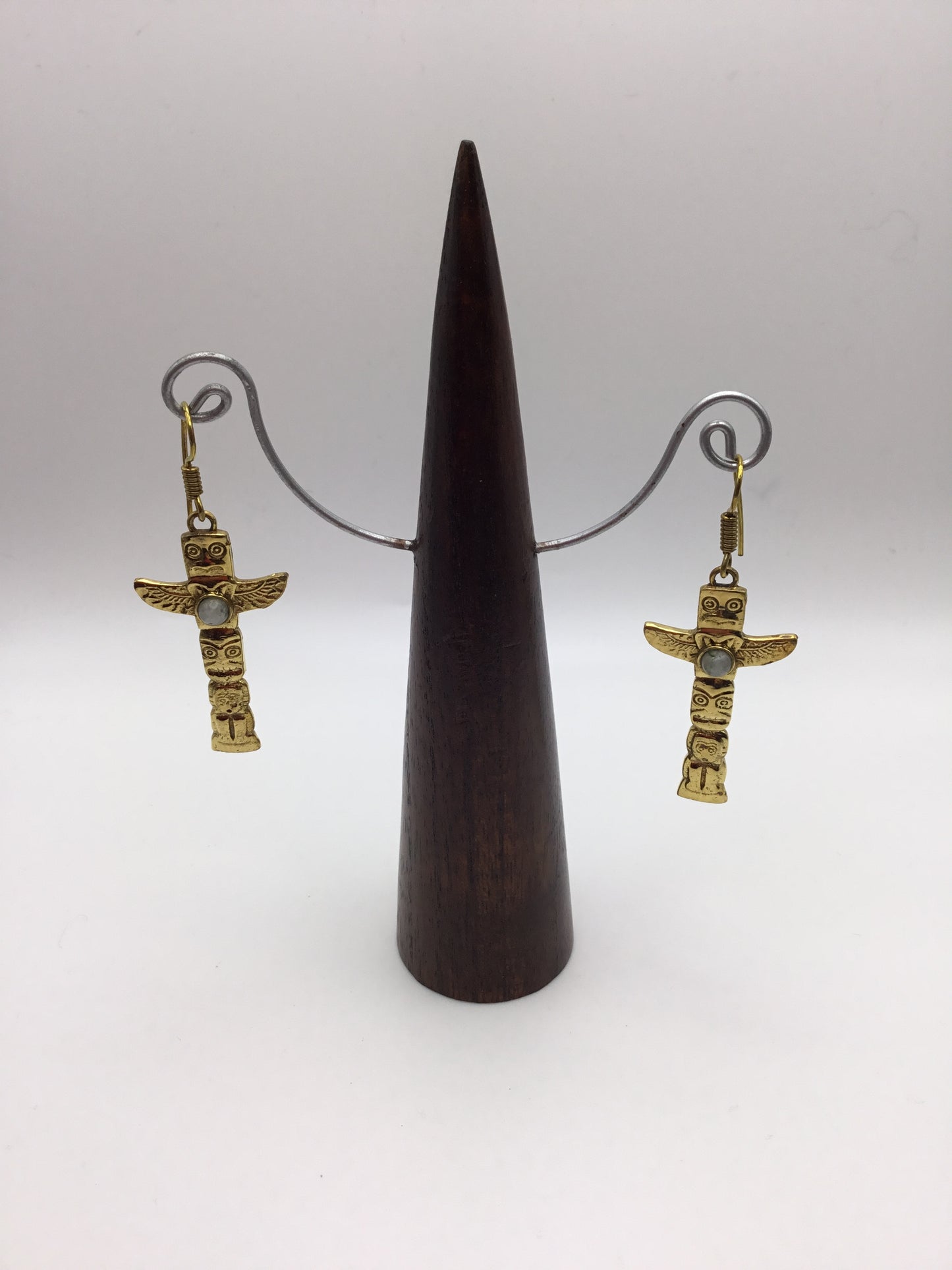 Totem Pole Brass earrings - Violet Elizabeth