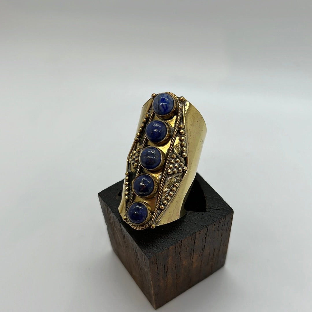 Emperor Brass Ring: Various Stones - Violet Elizabeth