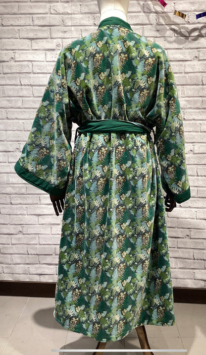 Forest green velvet robe - Violet Elizabeth