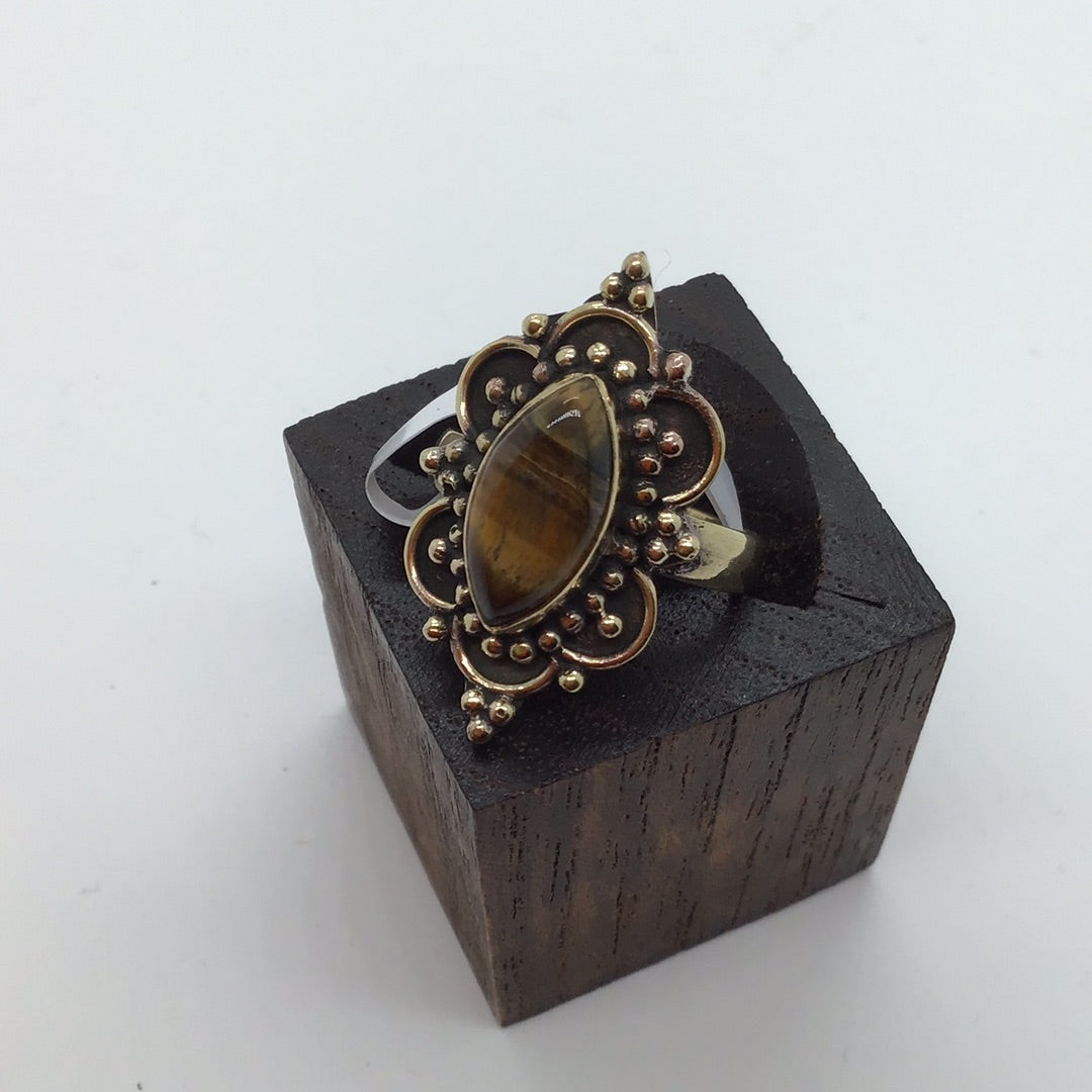 Ofilia Brass & silver Ring: Various Stones - Violet Elizabeth