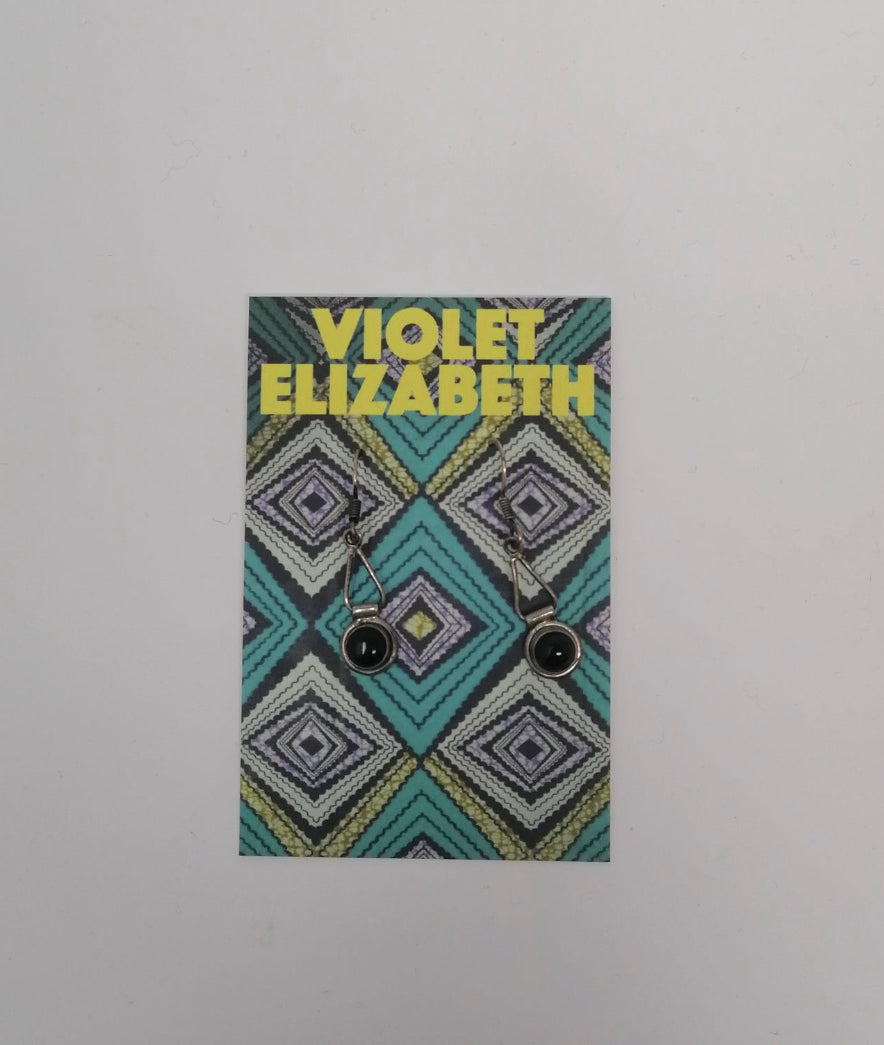 Black stone earring - Violet Elizabeth