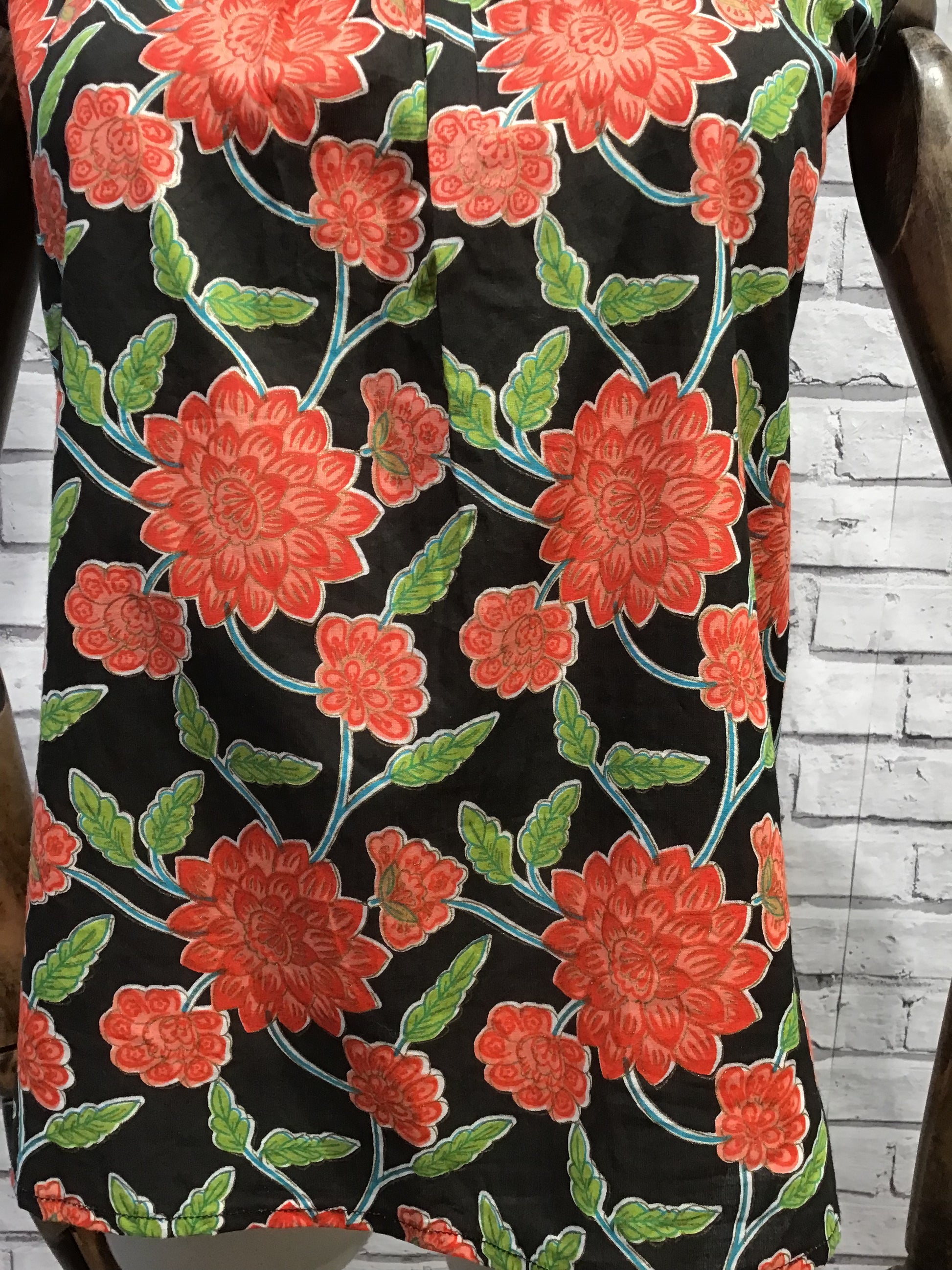 Crossover Summer Top - Black Floral - Violet Elizabeth