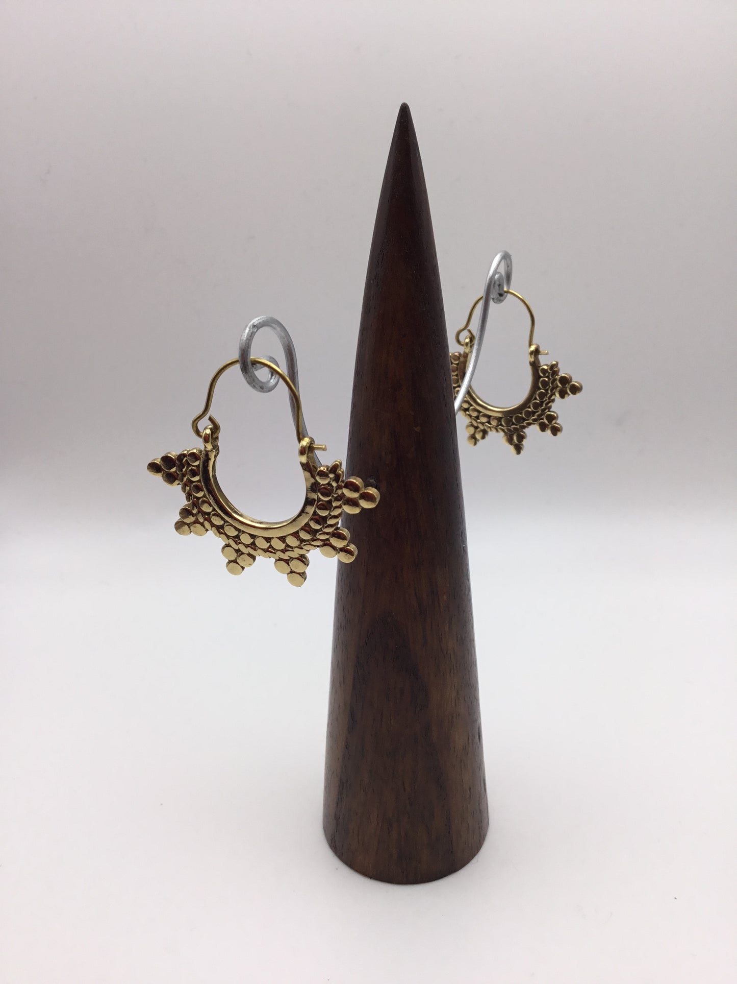 Tribal Brass Dot earrings - Violet Elizabeth