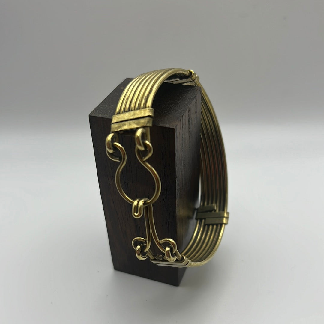 Latch bracelet: Brass and Rose Brass - Violet Elizabeth