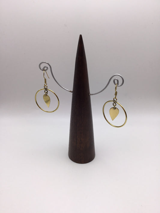 Hoop and teardrop earrings: Brass and Silver Plated Brass - Violet Elizabeth
