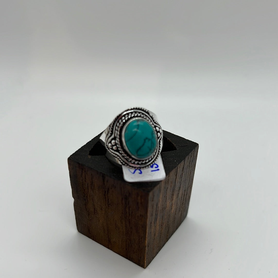 Druids Gems Brass Ring: Various Stones - Violet Elizabeth