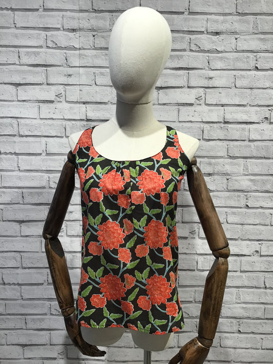 Crossover Summer Top - Black Floral - Violet Elizabeth