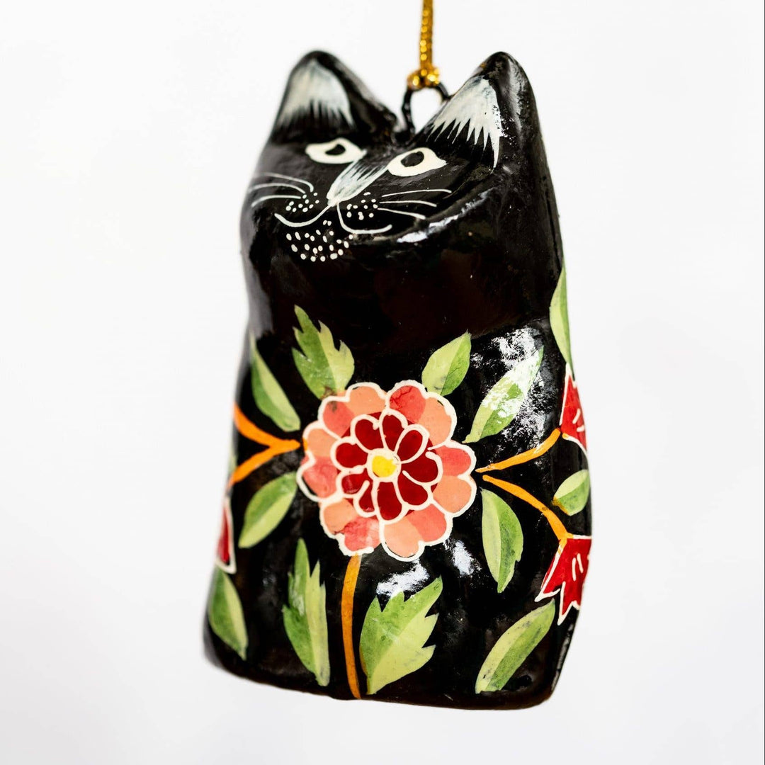 Indian 18 Floral Hanging Cat - Violet Elizabeth - Christmas Decorations