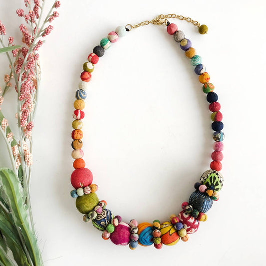 Kantha Orbit Necklace - Violet Elizabeth - Jewellery
