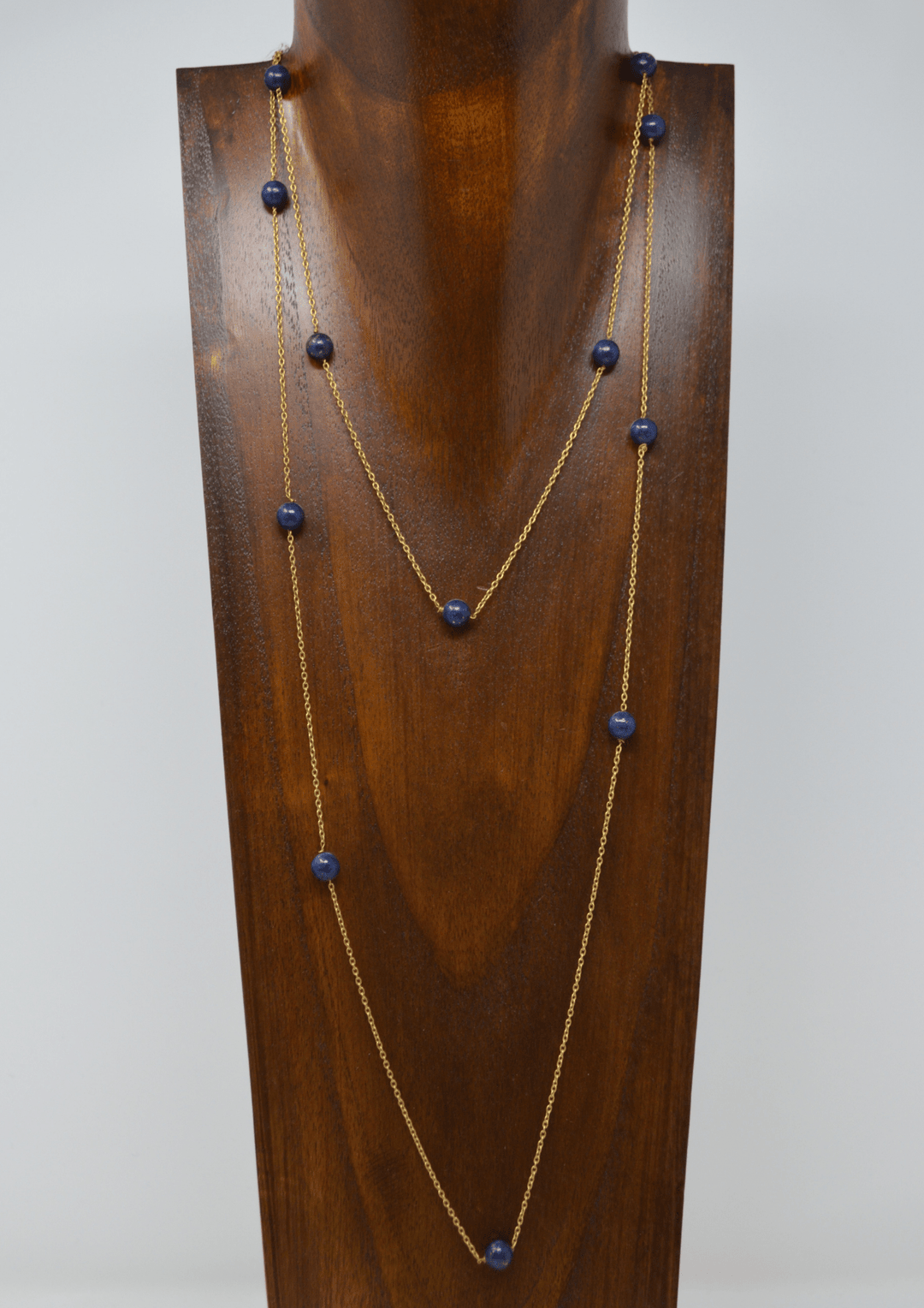 lapis lazuli with brass - Violet Elizabeth - Jewellery