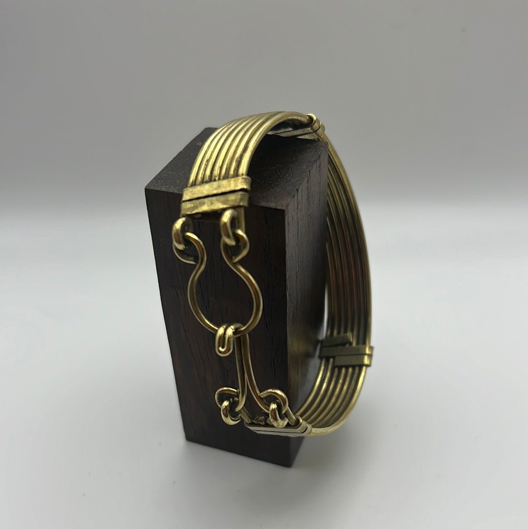 Latch bracelet: Brass and Rose Brass - Violet Elizabeth - Jewellery