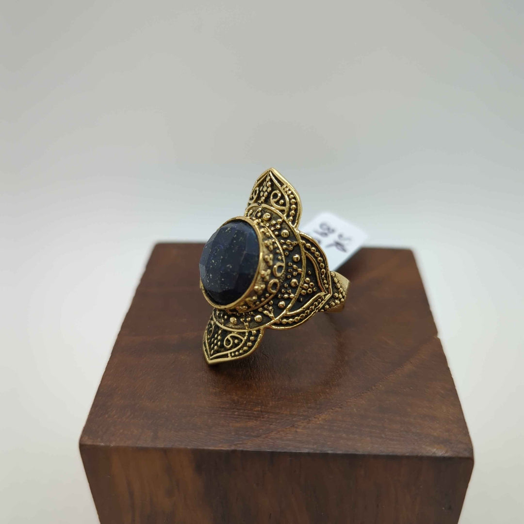 Magic Genies Gems Brass & Silver Ring: Various Stones - Violet Elizabeth - Jewellery