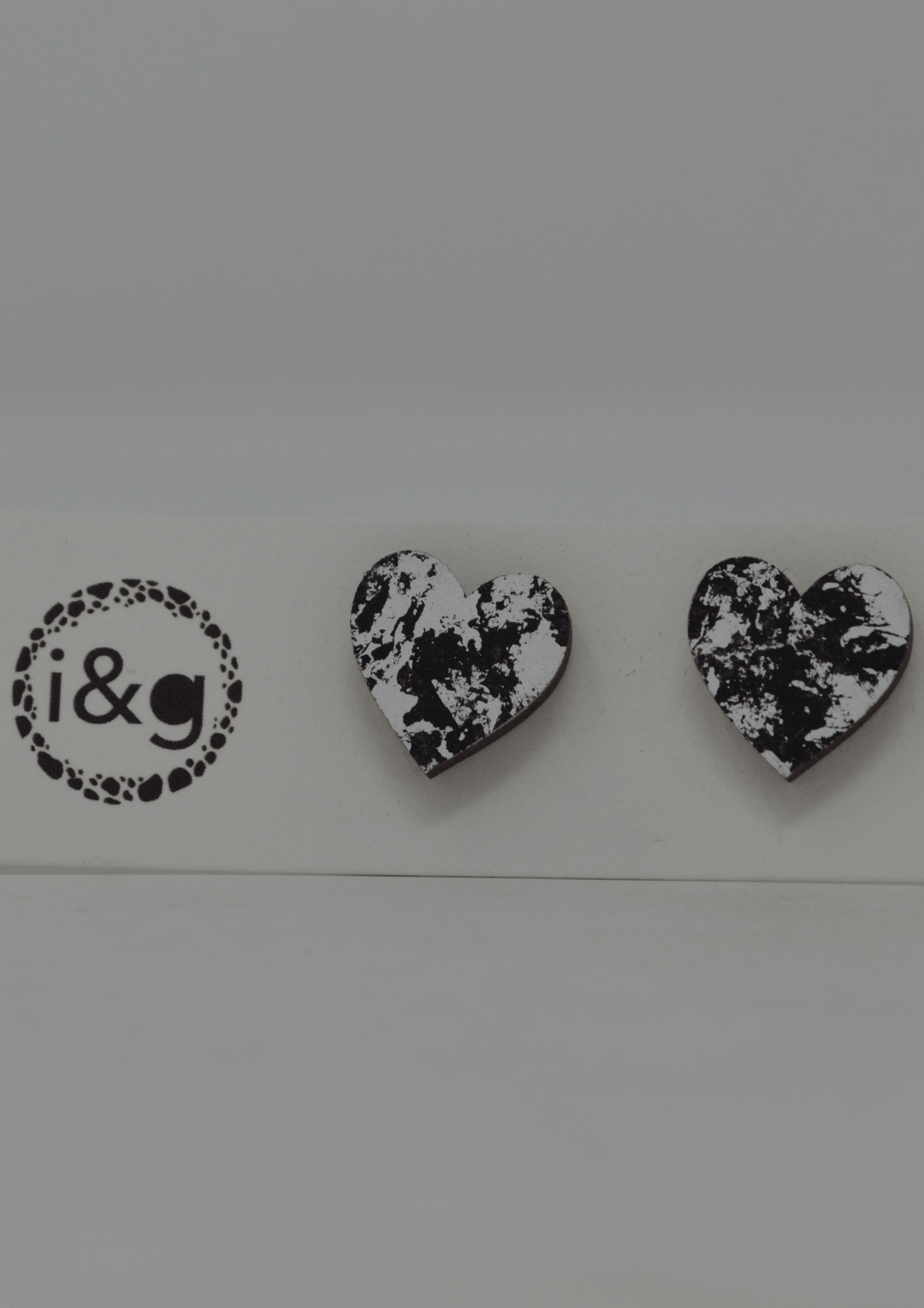 Mini Black & White Marble Hearts - Violet Elizabeth - Jewellery