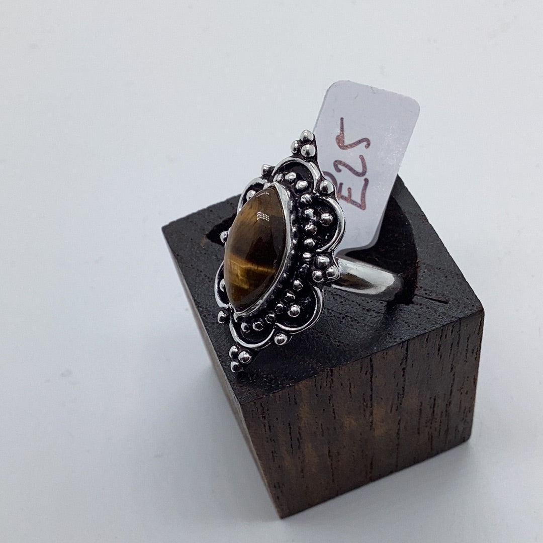 Ofilia Brass & silver Ring: Various Stones - Violet Elizabeth - Jewellery