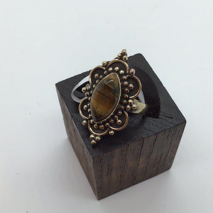Ofilia Brass & silver Ring: Various Stones - Violet Elizabeth - Jewellery