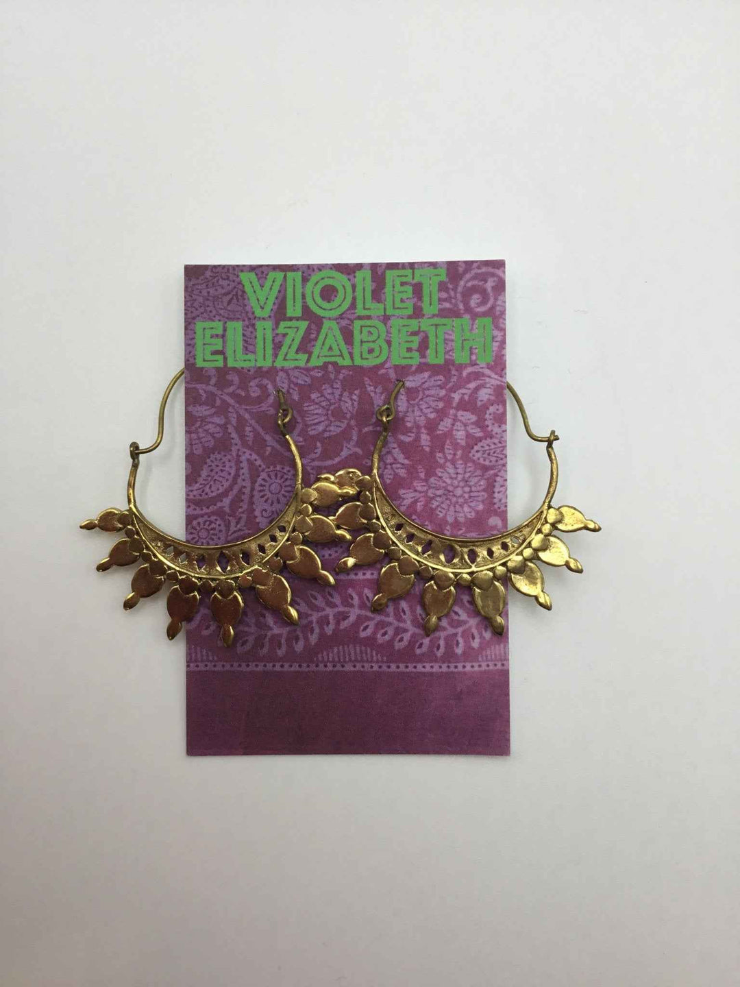 Ray Of Light Earrings: Brass And Silver Plated Brass