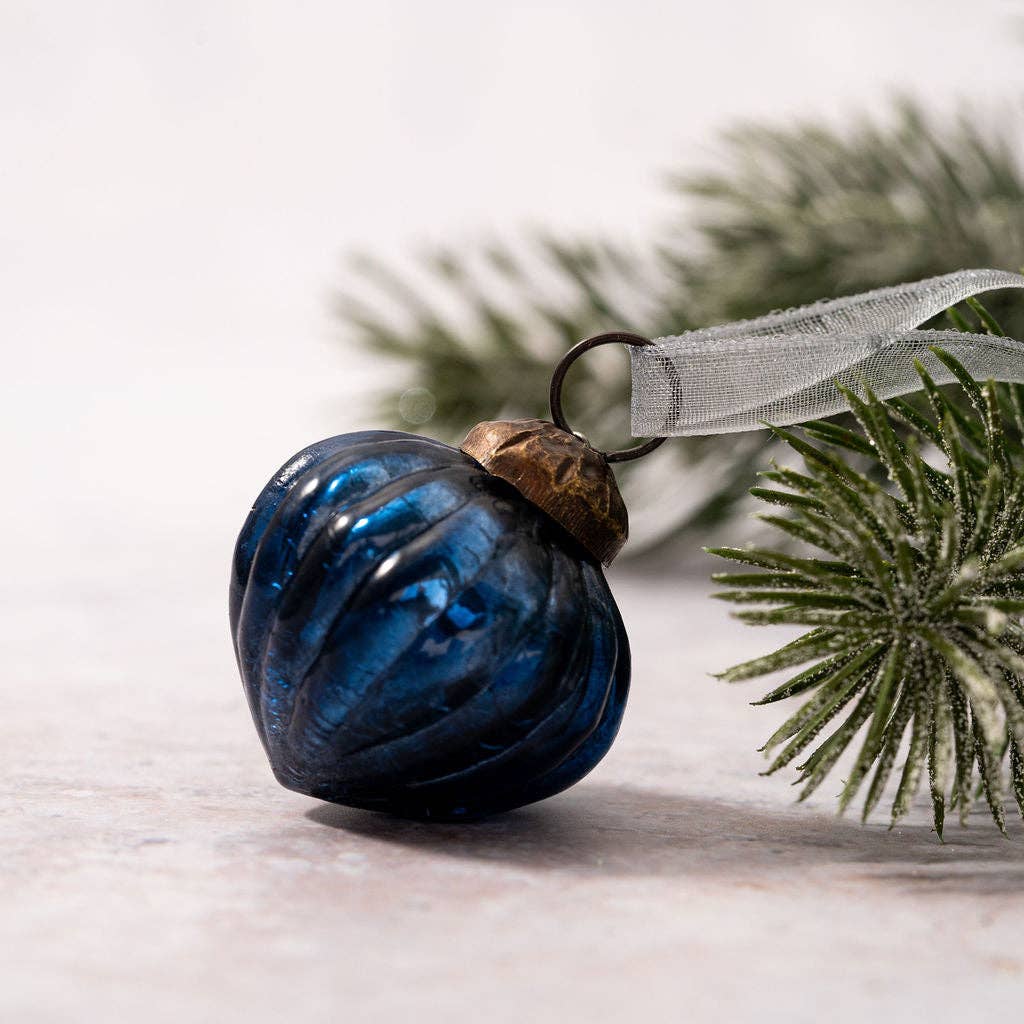 Small 1" Old Navy Crackle Glass Lanterns - Violet Elizabeth - Christmas Decorations