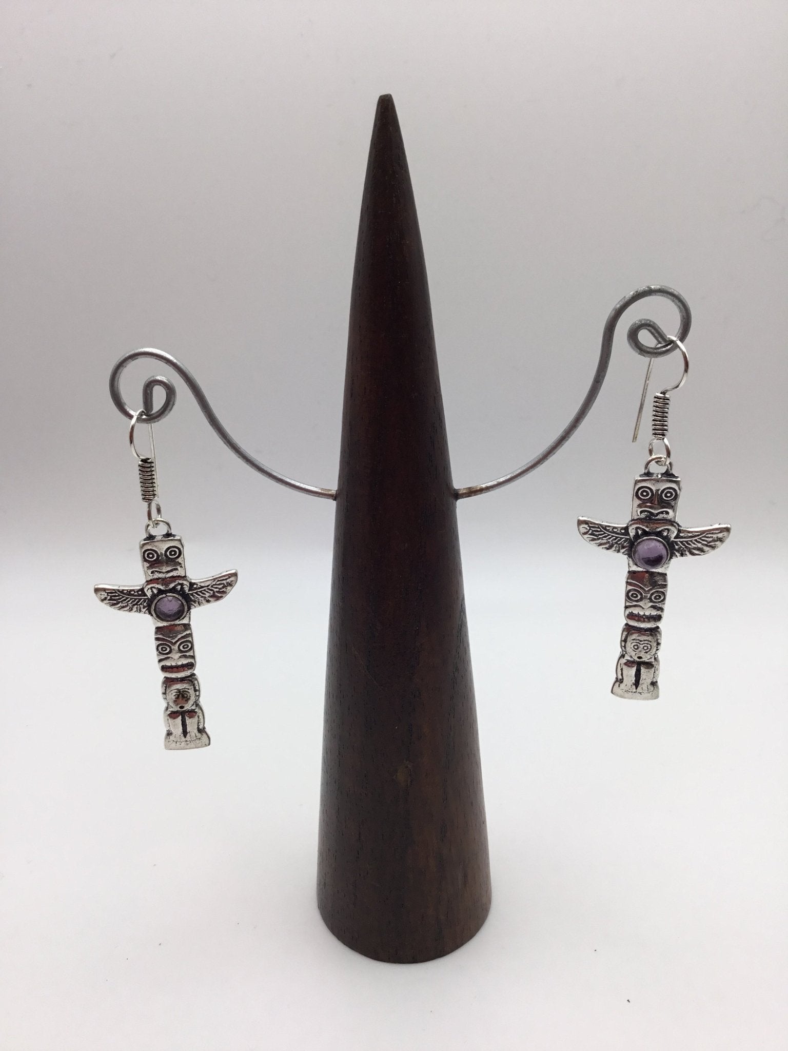 Totem Pole Brass earrings - Violet Elizabeth - Jewellery
