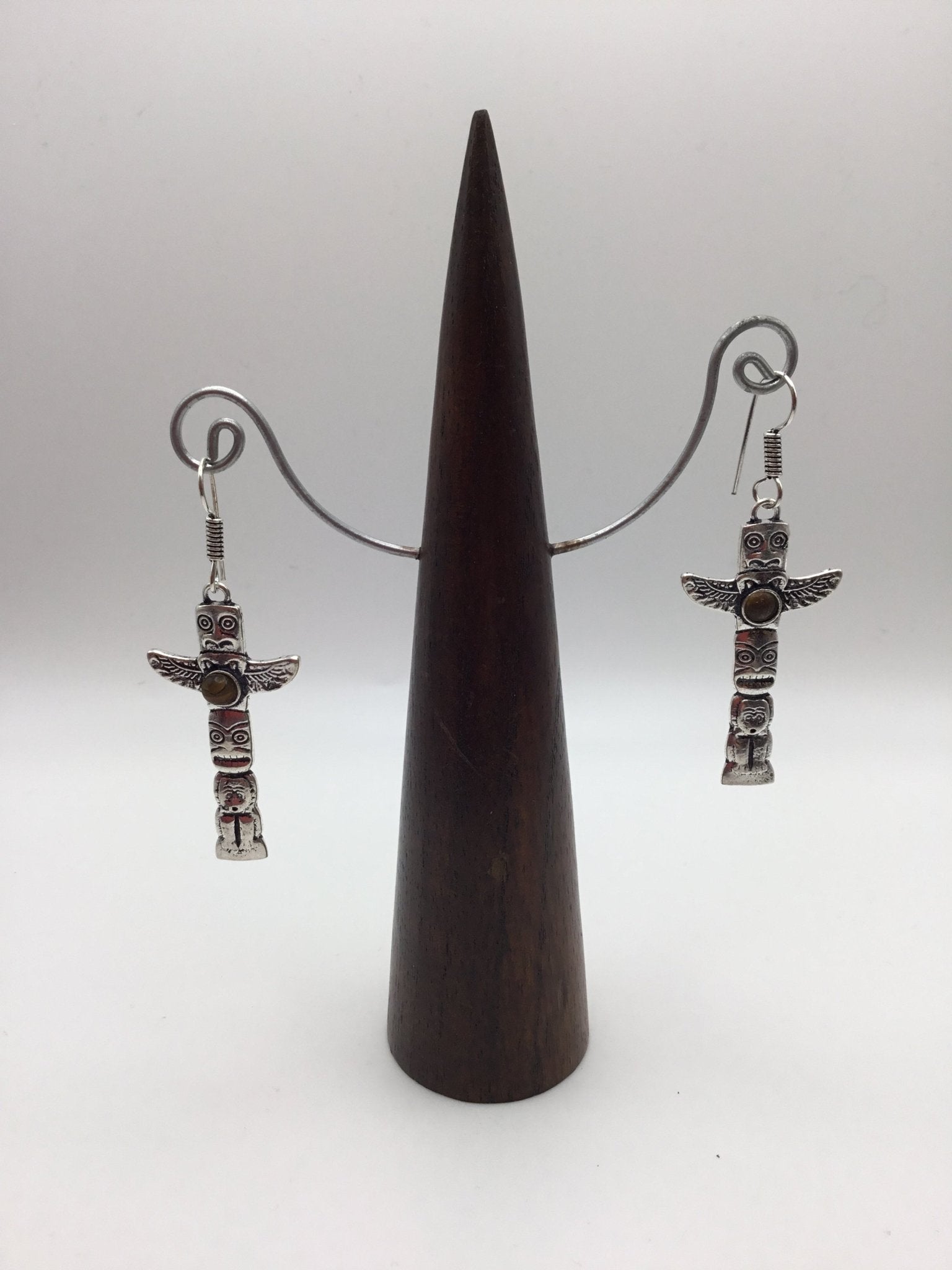 Totem Pole Brass earrings - Violet Elizabeth - Jewellery