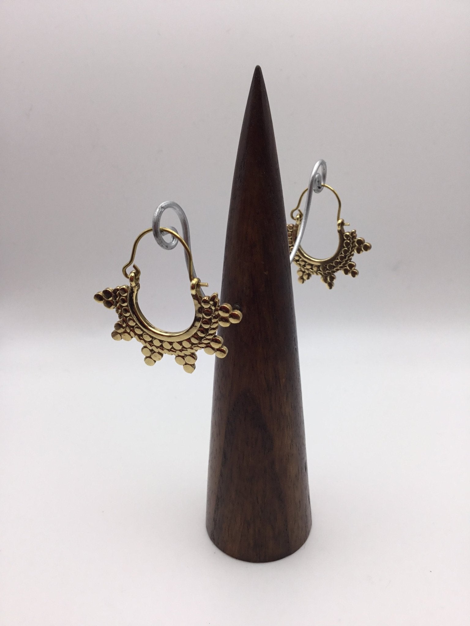 Tribal Brass Dot earrings - Violet Elizabeth - Jewellery
