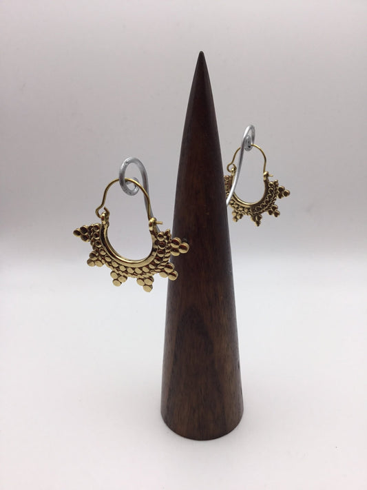 Tribal Brass Dot earrings - Violet Elizabeth - Jewellery
