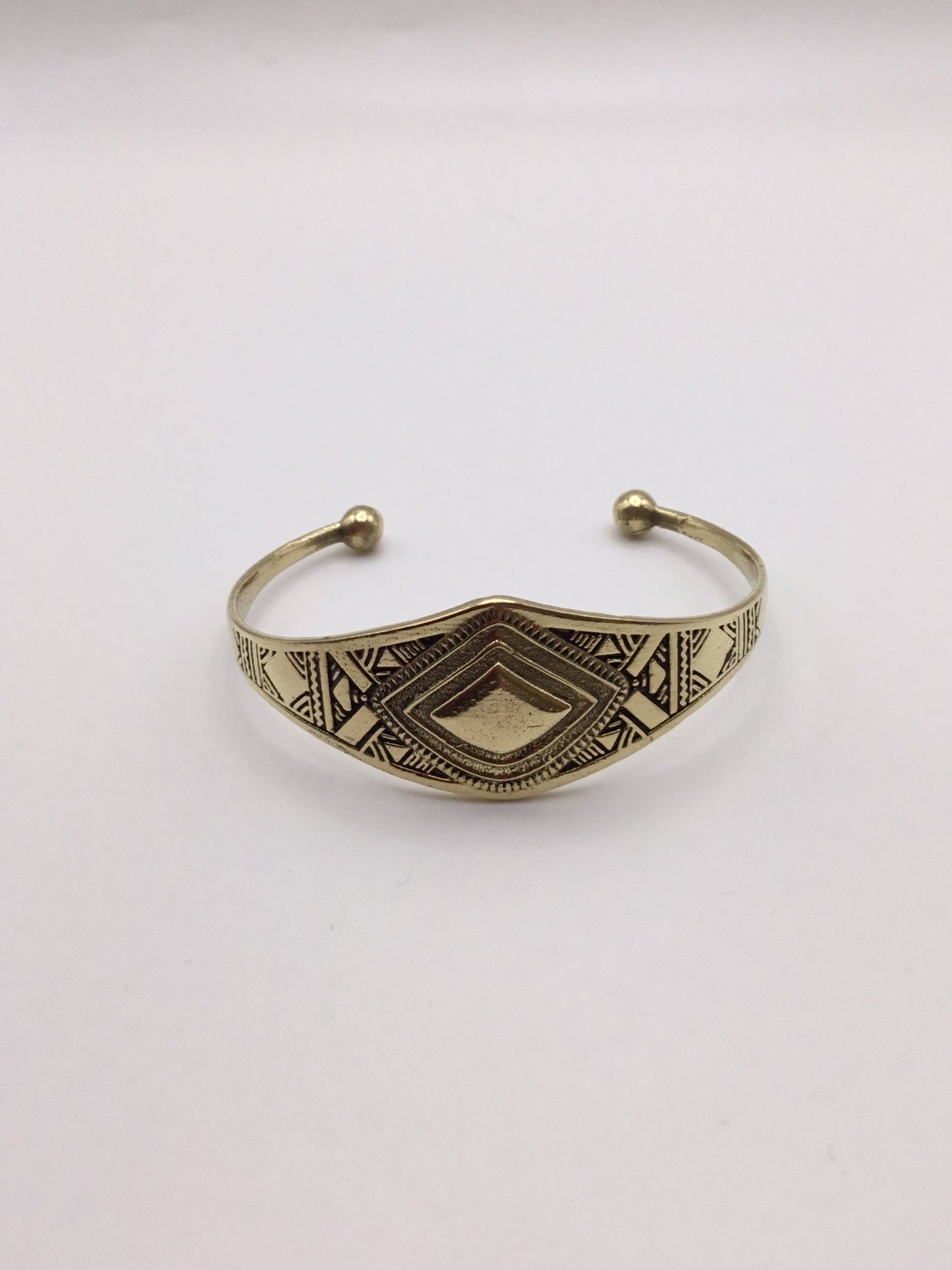 Tuareg style brass bangle - Violet Elizabeth - 