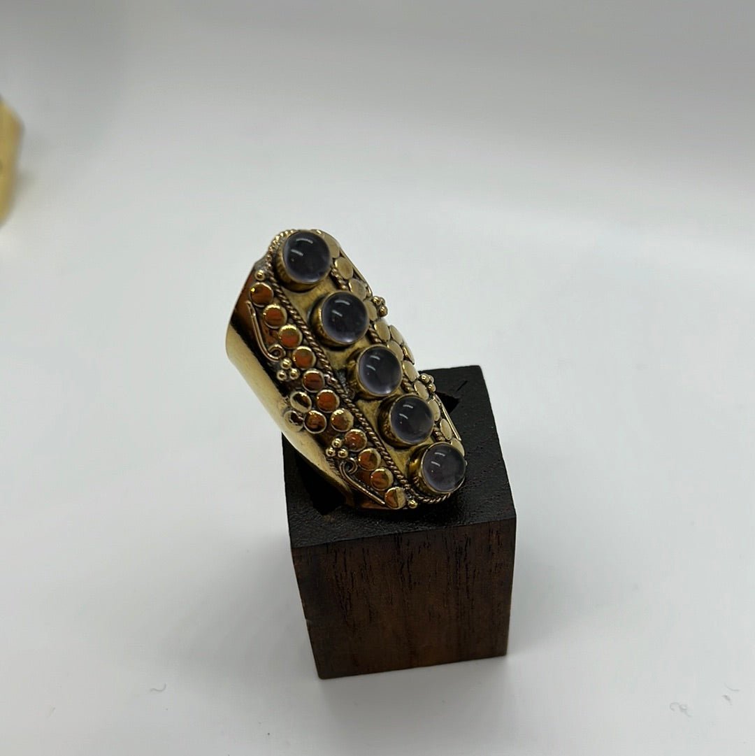 Viisi Brass Ring: Various Stones - Violet Elizabeth - Jewellery