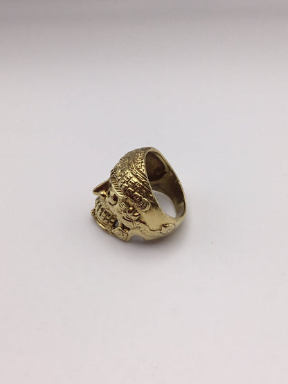 Warrior Skull Brass Ring - Violet Elizabeth - Jewellery