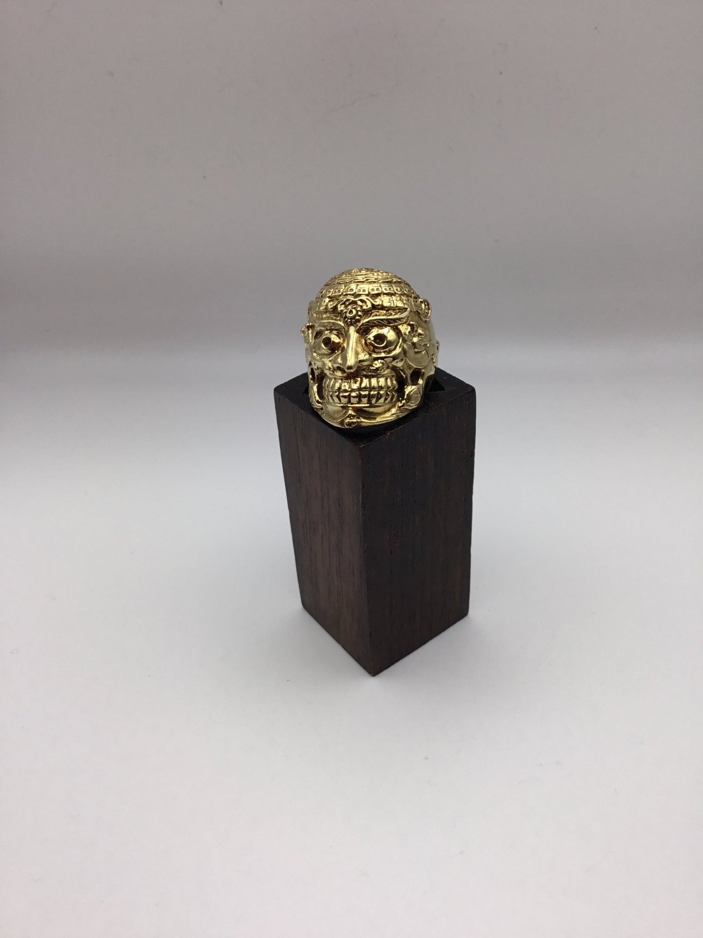 Warrior Skull Brass Ring - Violet Elizabeth - Jewellery