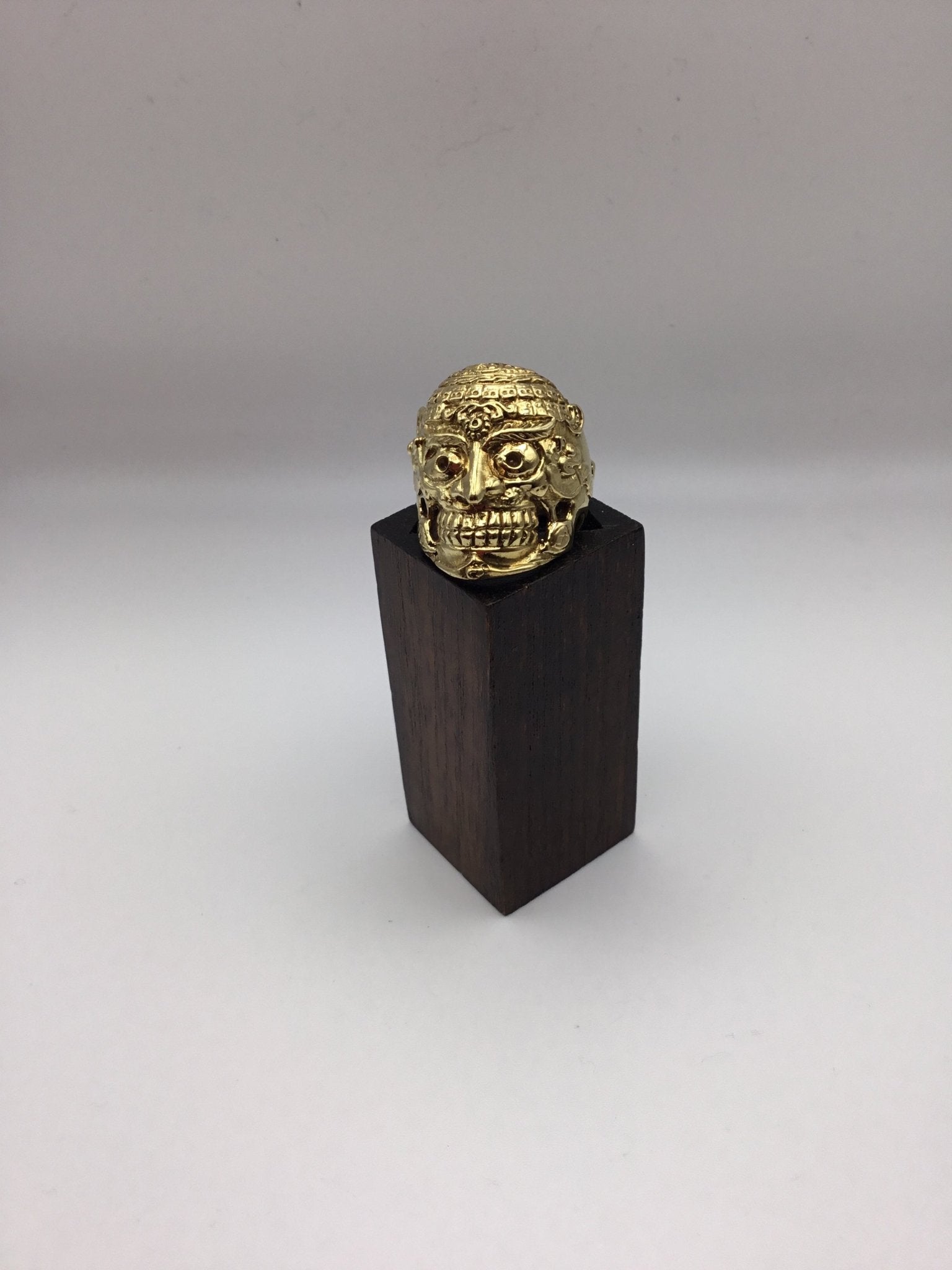 Warrior Skull Brass Ring - Violet Elizabeth - Jewellery